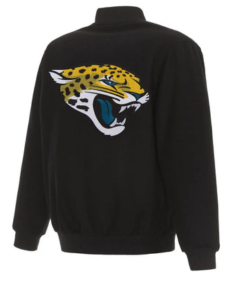 Men Jacksonville Jaguars Black Wool Varsity Jacket - NFL