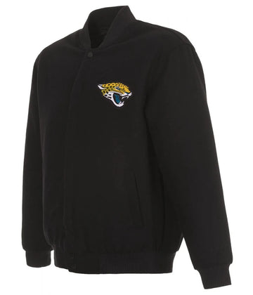 Men Jacksonville Jaguars Black Wool Varsity Jacket - NFL