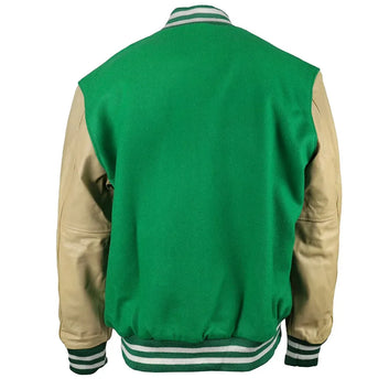 Men New York Jets Varsity Green and Beige Jacket - NFL
