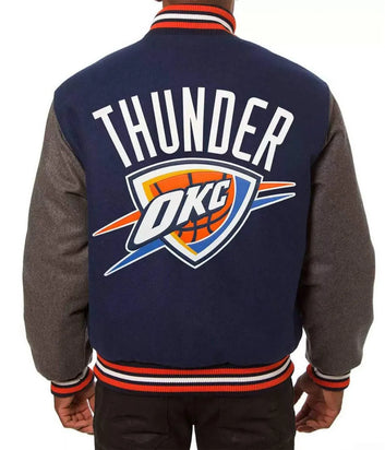 Men Oklahoma City Thunder Varsity Two Tone Jacket - NBA
