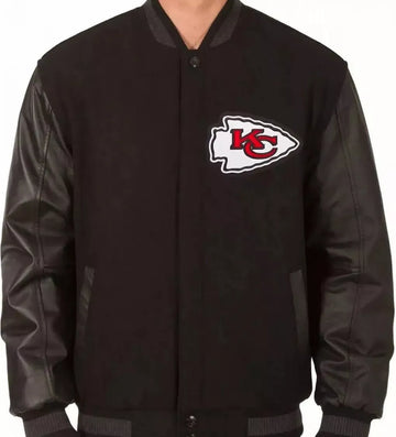 Men Letterman Kansas City Chiefs Black Varsity Jacket - NFL