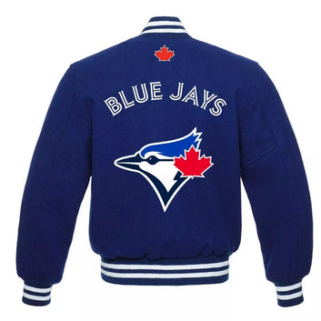 Letterman Toronto Blue Jays Blue color All Wool Varsity Jacket - MLB