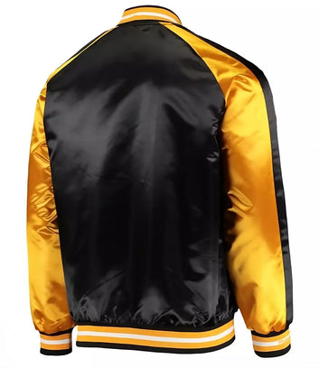Pittsburgh Pirates Full-Snap Jacket with Embroidery logo Patches Yellow & Black - MLB