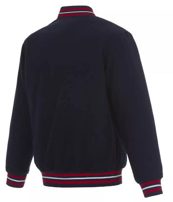 Letterman Washington Wizards Navy blue All Wool Varsity Jacket - NBA