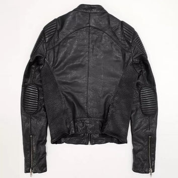 DRAGON TATTOO GIRL MOVIE Trish Summerville H&M Leather Biker Jacket Black