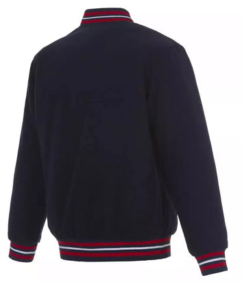 Washington Wizards Navy Blue All Wool Letterman Varsity Jacket NBA