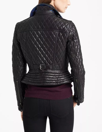 Real Black Leather Jacket Women Biker Motorcycle Women Soft
