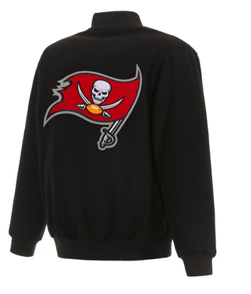 Men Tampa Bay Buccaneers Black Wool Varsity Jacket - NFL