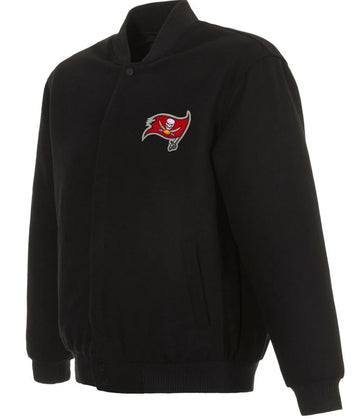 Men Tampa Bay Buccaneers Black Wool Varsity Jacket - NFL