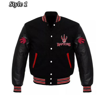 Men Toronto Raptors Champions Black Varsity Jacket - NBA