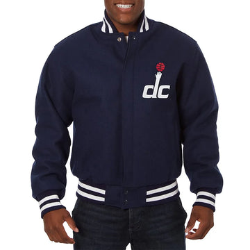 Men Navy Washington Wizards Varsity Wool Jacket - NBA