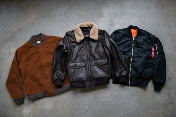 Men’s lambskin leather bomber jacket