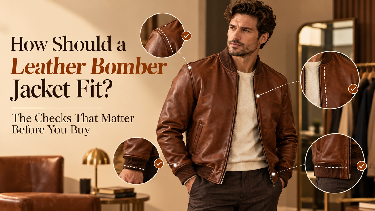 How Should a Leather Bomber Jacket Fit The Checks That Matter Before You Buy