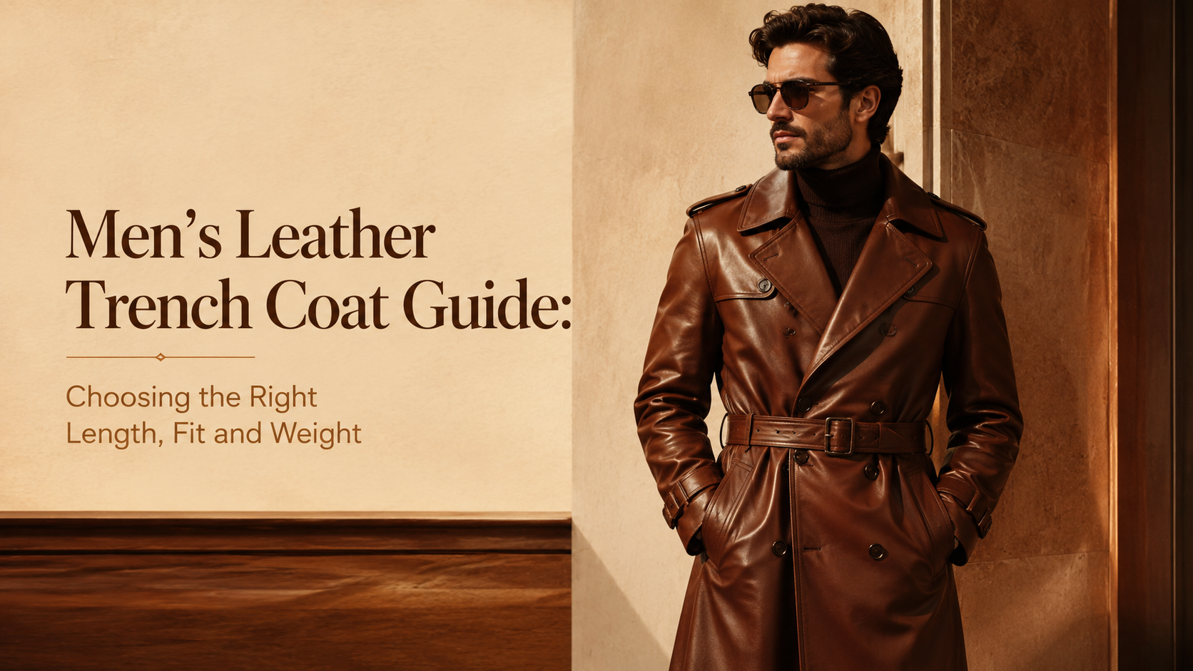 Men’s Leather Trench Coat Guide Choosing the Right Length, Fit and Weight