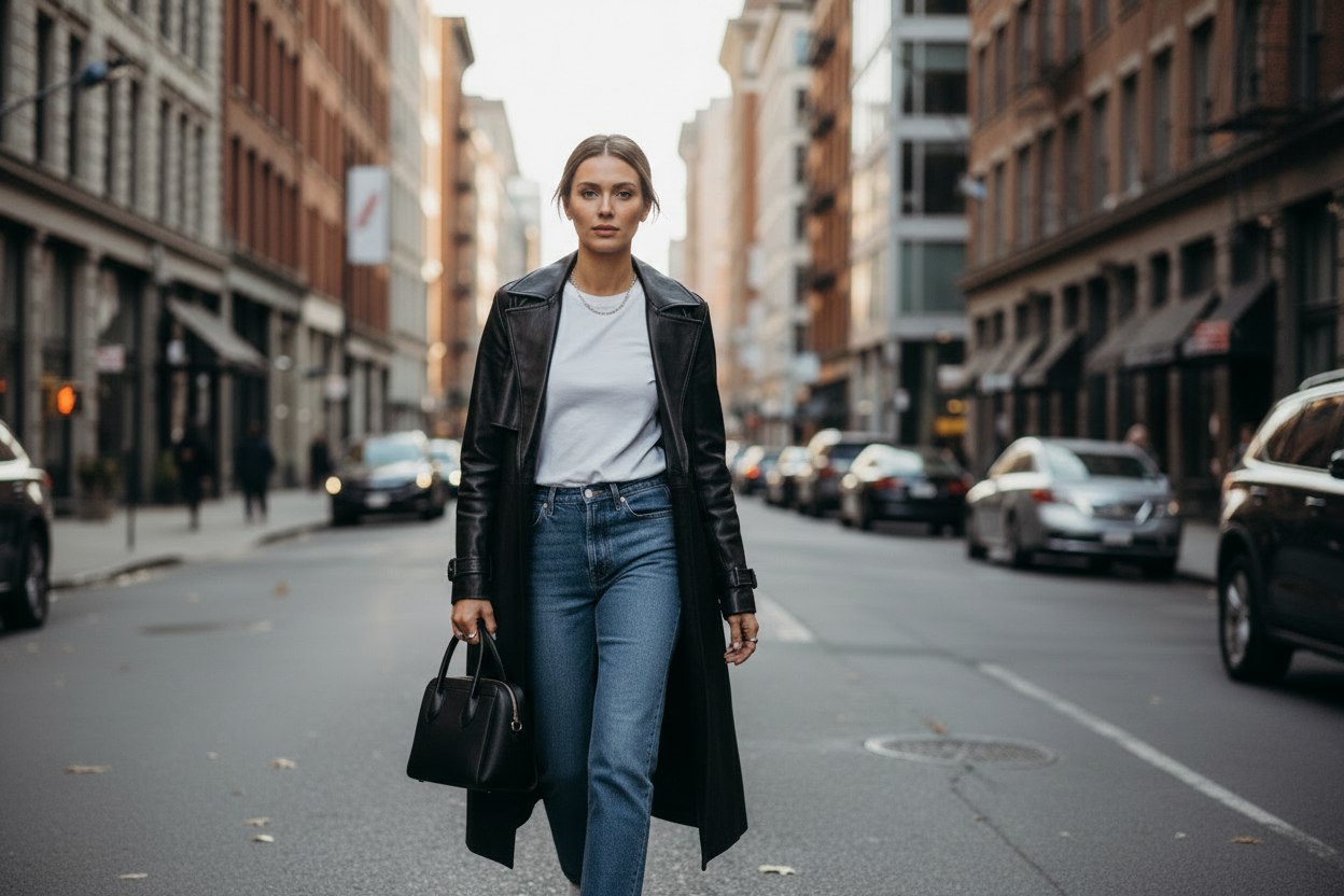 How to Style a Leather Trench Coat Without Looking Overdressed