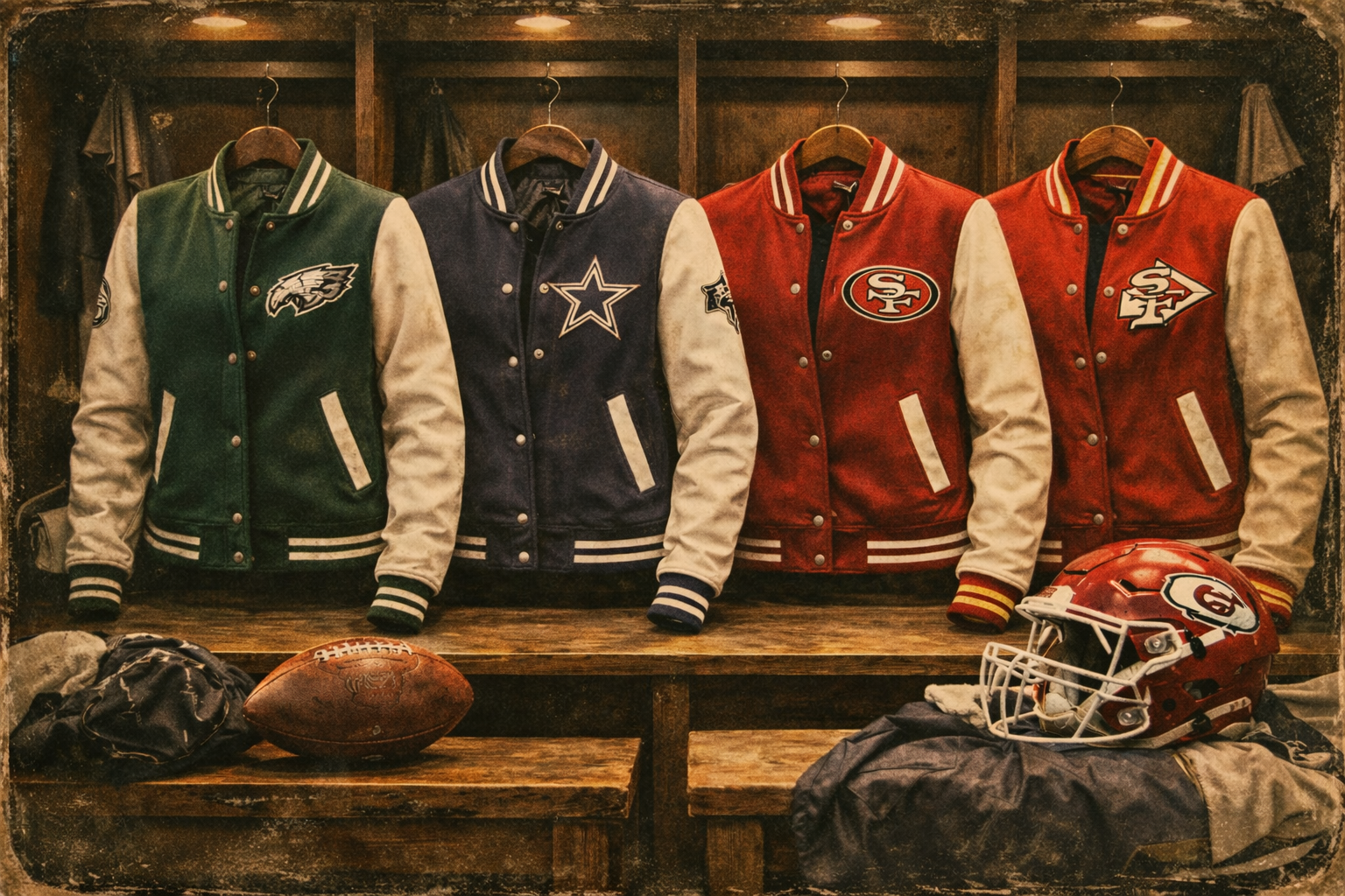 Women's NFL varsity jackets collection by Leather Nativ styled for casual streetwear fashion