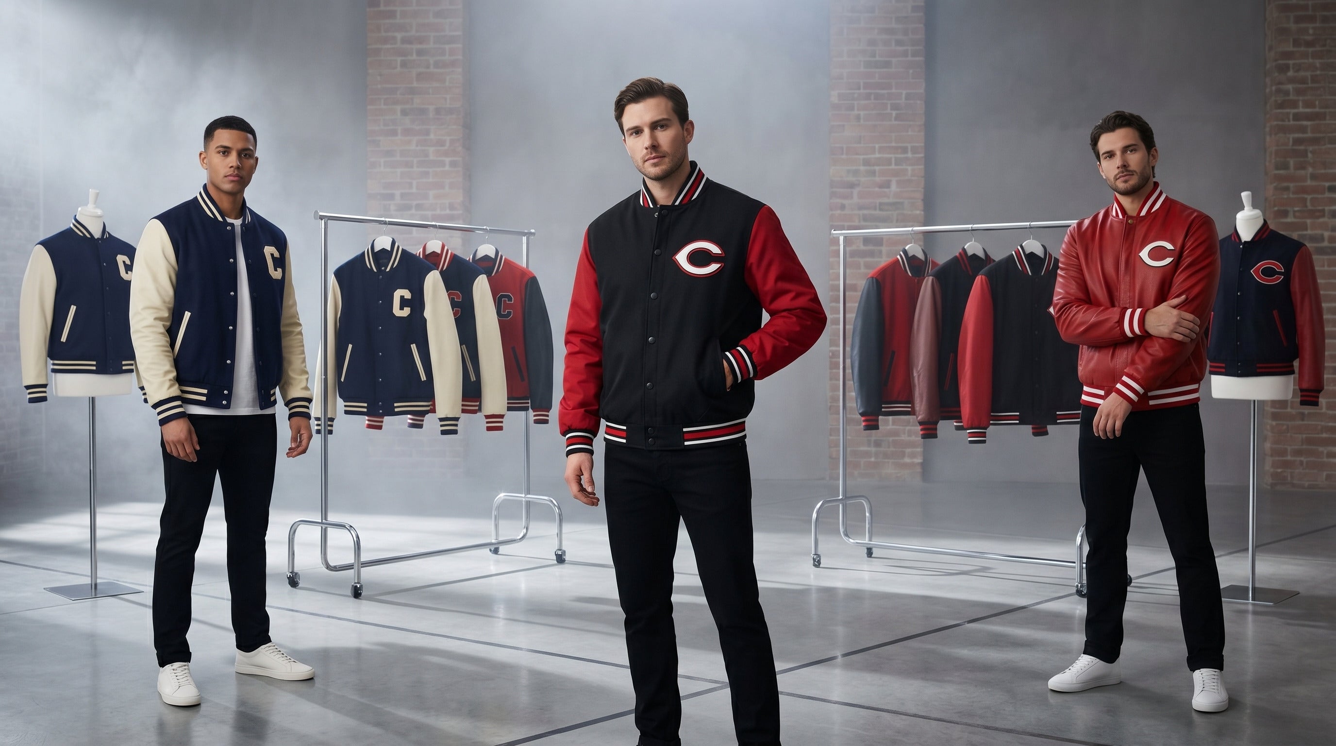 MLB varsity jackets collection by Leather Nativ with baseball-inspired men’s outerwear styles
