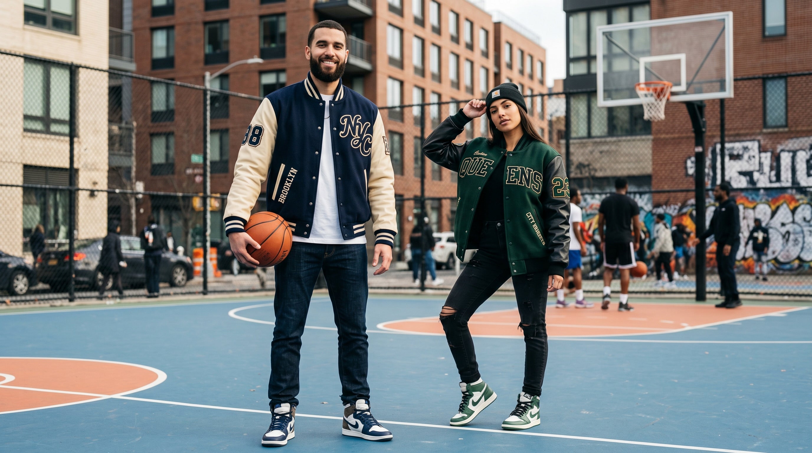 NBA varsity jackets collection by Leather Nativ featuring premium basketball-inspired varsity jackets for men and women in the USA and Australia.