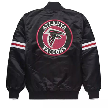 Atlanta Falcons Black Satin Letterman Varsity Jacket – NFL Fan Gear