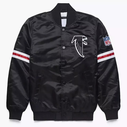 Atlanta Falcons Black Satin Letterman Varsity Jacket – NFL Fan Gear