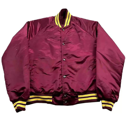 Washington Redskins 1990’s Vintage style Maroon Satin Varsity Jacket - NFL