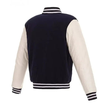 Men Letterman Minnesota Twins Navy and White Varsity Jacket - MLB