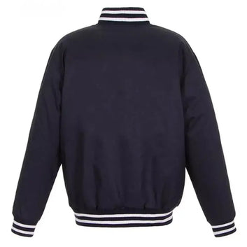 Letterman Vancouver Canucks Navy Blue All Wool Varsity Jacket - NHL