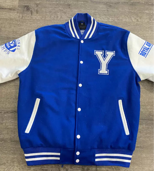 Letterman Cougars Varsity Jacket Wool With Genuine Leather sleeves