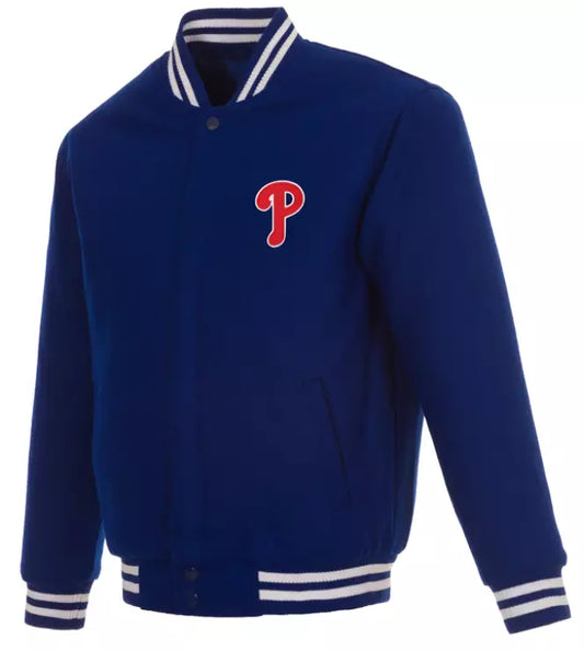 Philadelphia Phillies Blue Wool Letterman Varsity Jacket – Fan Gear