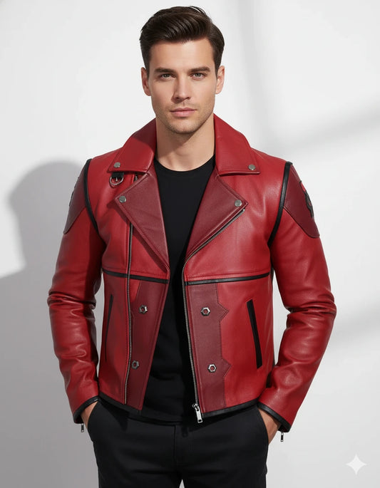 Arcane VI Red Cosplay Leather Jacket