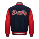 MLB Men's Atlanta Braves Navy & Red Varsity Jacket (Back)