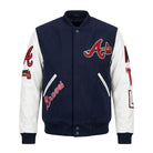 MLB Men's Atlanta Braves Navy & White Varsity Jacket