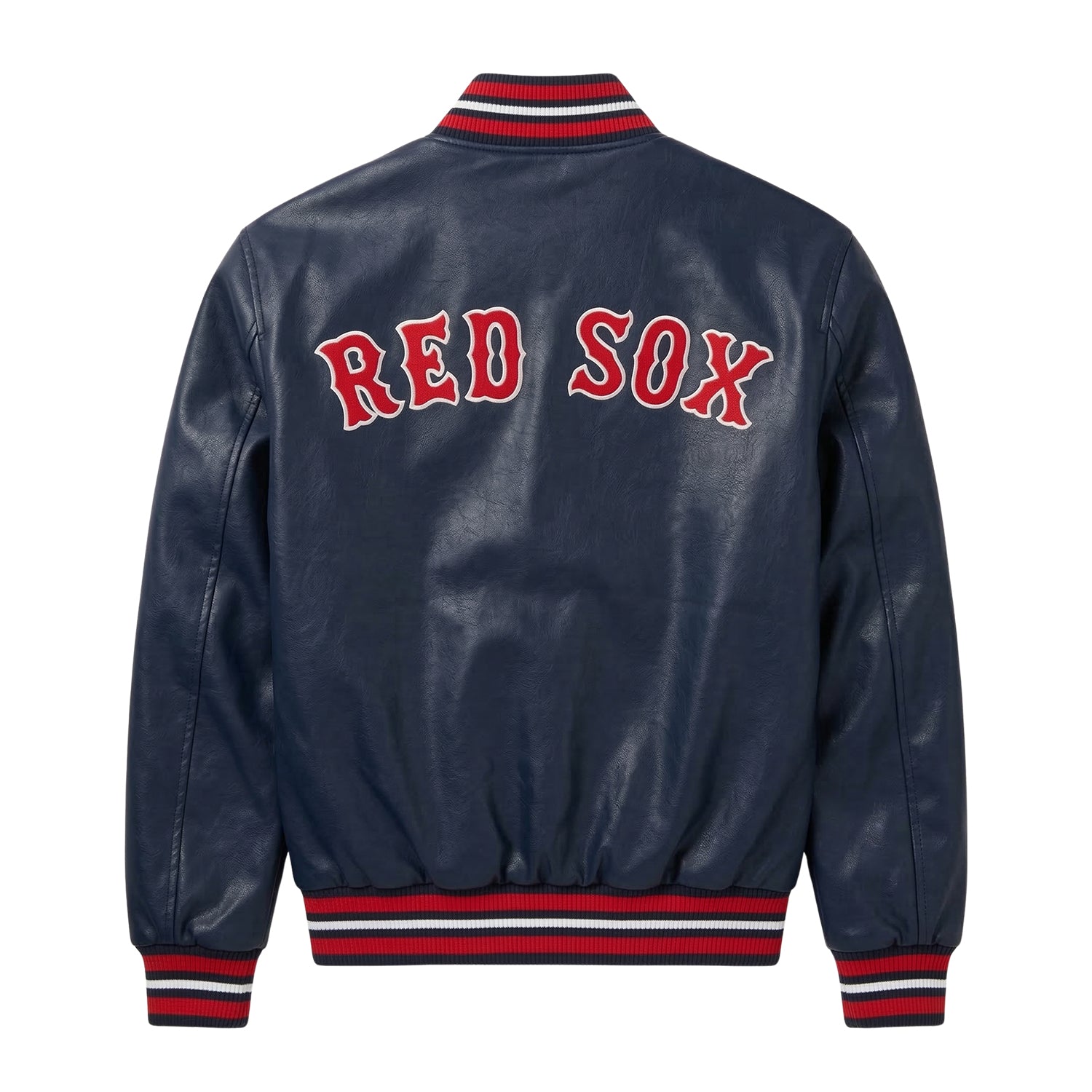 MLB Men's Boston Red Sox Black Varsity Jacket (Back)