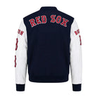 MLB Men's Atlanta Braves Navy & White Varsity Jacket (Back)