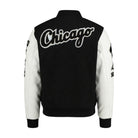 MLB Men's Chicago White Sox Black & White Wool Premium Varsity Jacket (Back)