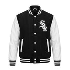 MLB Men's Chicago White Sox Black & White wool Varsity Jacket