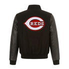 MLB Men's Cincinnati Reds Black Varsity Jacket (Back)