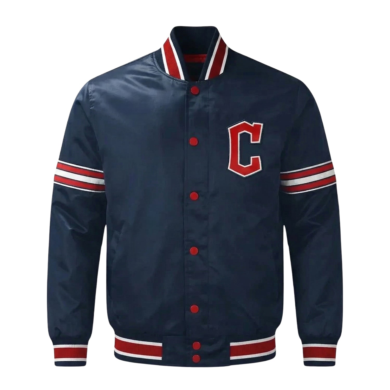 MLB Men's Cleveland Guardians Navy Varsity Jacket