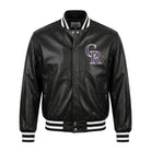 MLB Men's Colorado Rockies Black Varsity Jacket