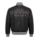 MLB Men's Colorado Rockies Black Varsity Jacket (Back)