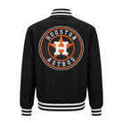 MLB Men's Houston Astros Black Wool Varsity Jacket (Back)