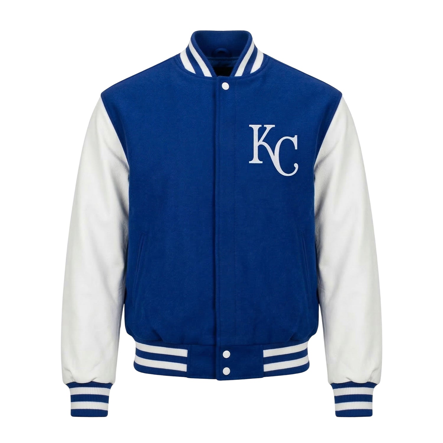 MLB Men's Kansas City Royals Blue & White Varsity Jacket