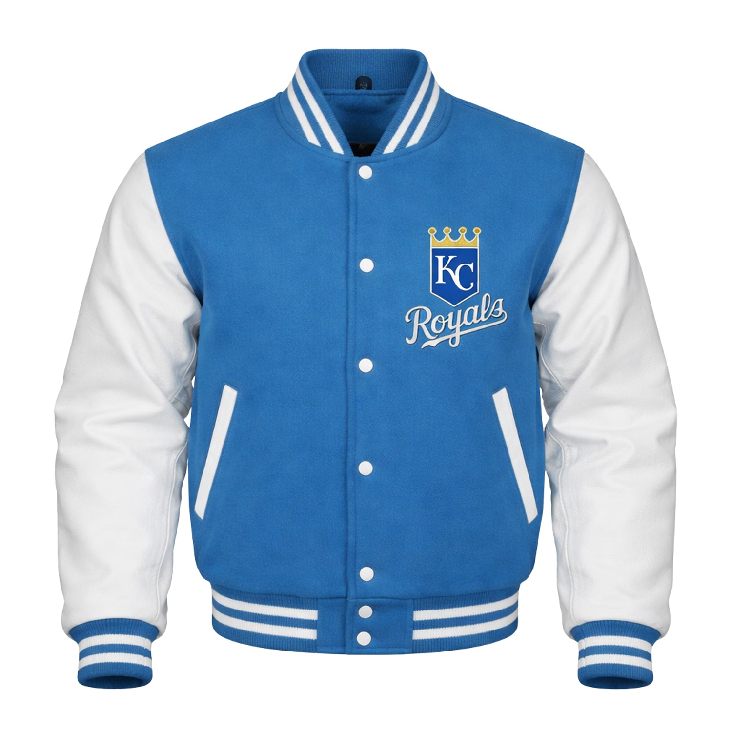 MLB Men's Kansas City Royals Blue & White Varsity Jacket