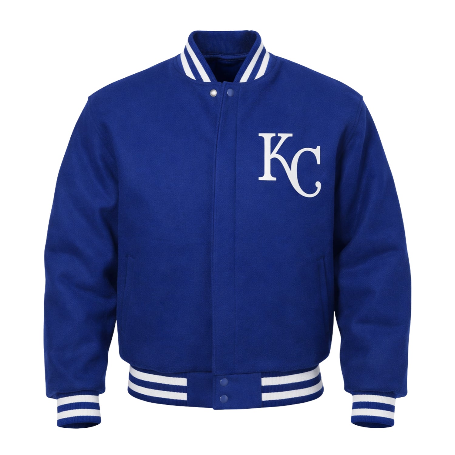 MLB Men's Kansas City Royals Royal Blue Wool Varsity Jacket