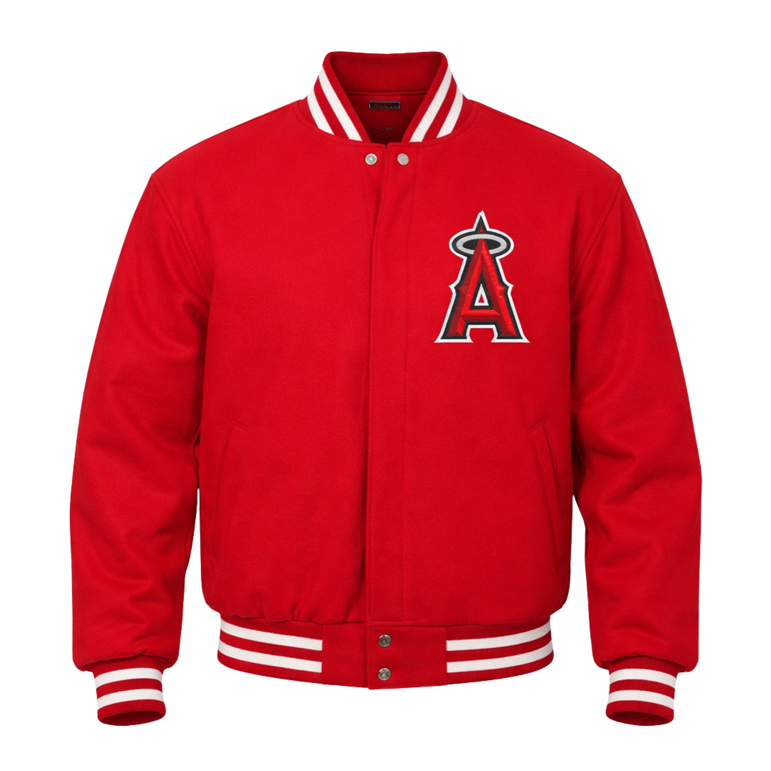 MLB Men's Los Angeles Angels Red Varsity Jacket