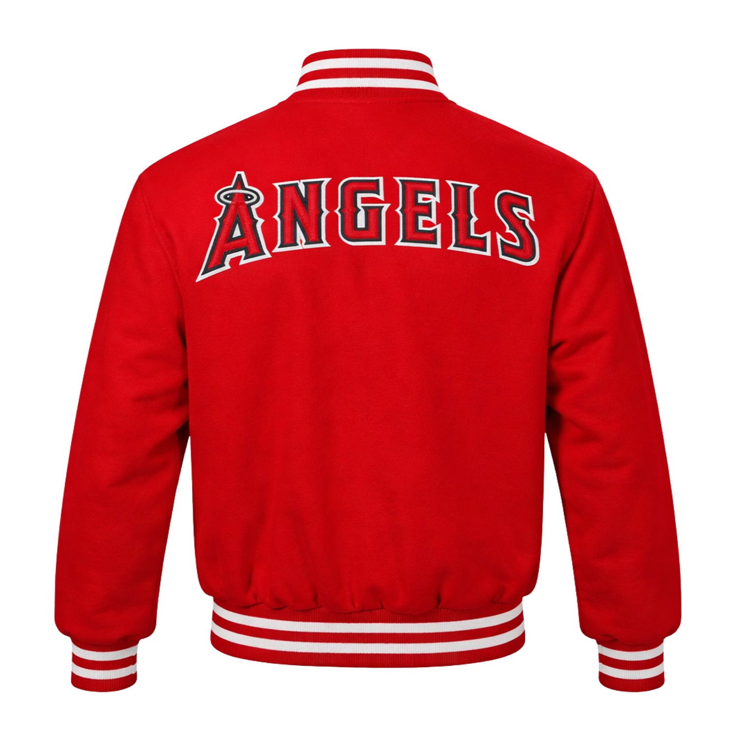 MLB Men's Los Angeles Angels Red Varsity Jacket (Back)