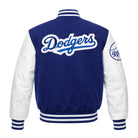 MLB Men's Los Angeles Dodgers Blue and White Varsity Jacket (Back)