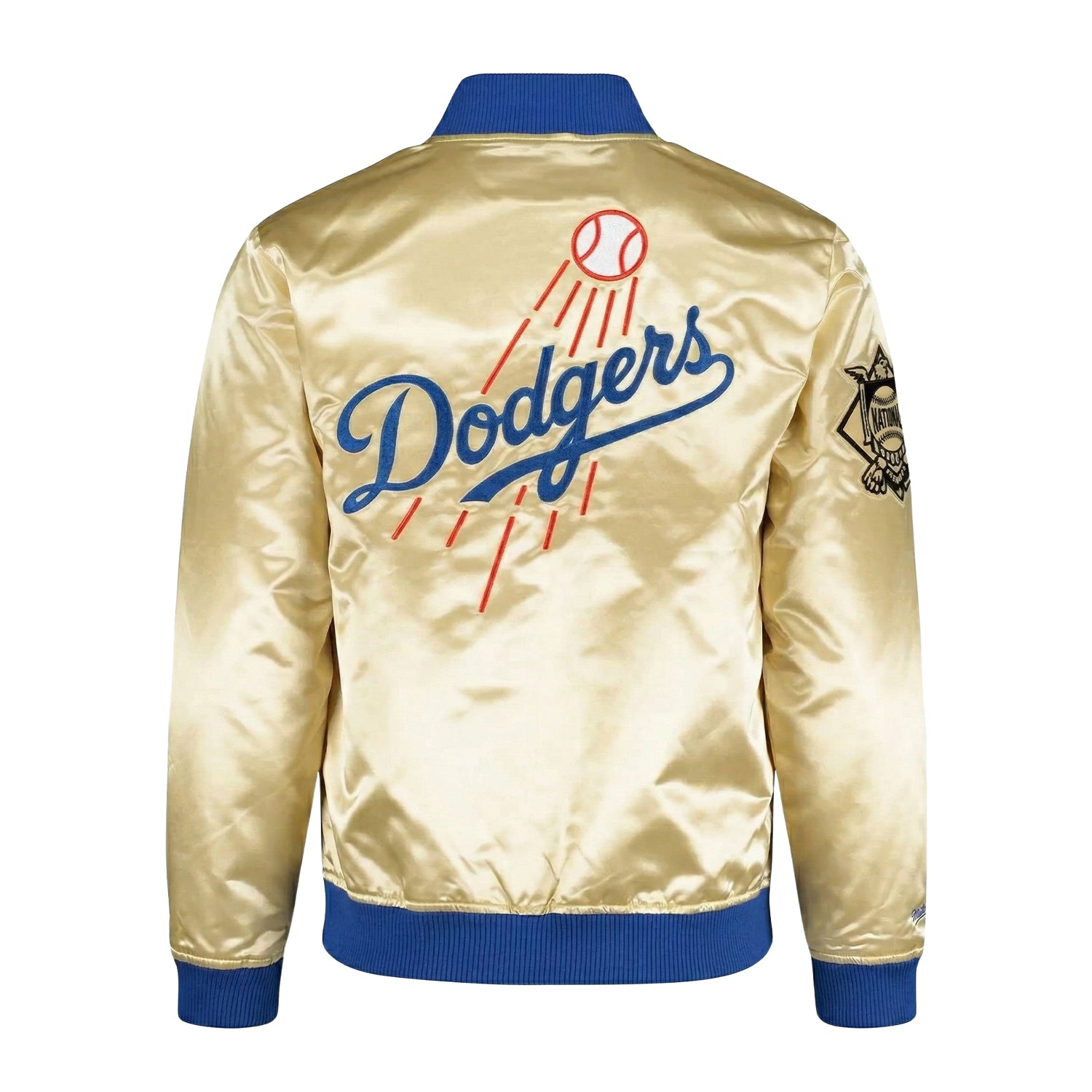 MLB Men's Los Angeles Dodgers Gold Varsity Jacket (Back)