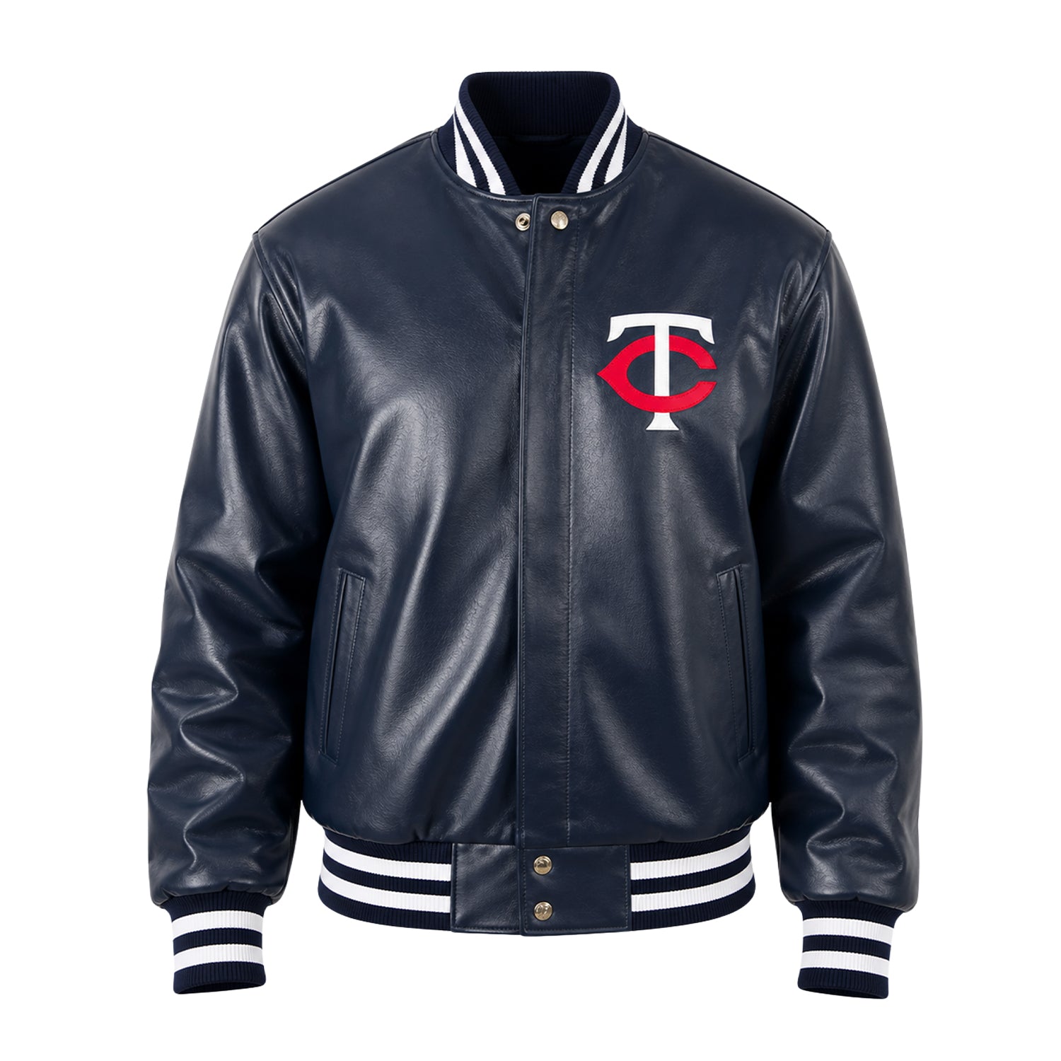 MLB Men's Minnesota Twins Navy Blue Varsity Jacket