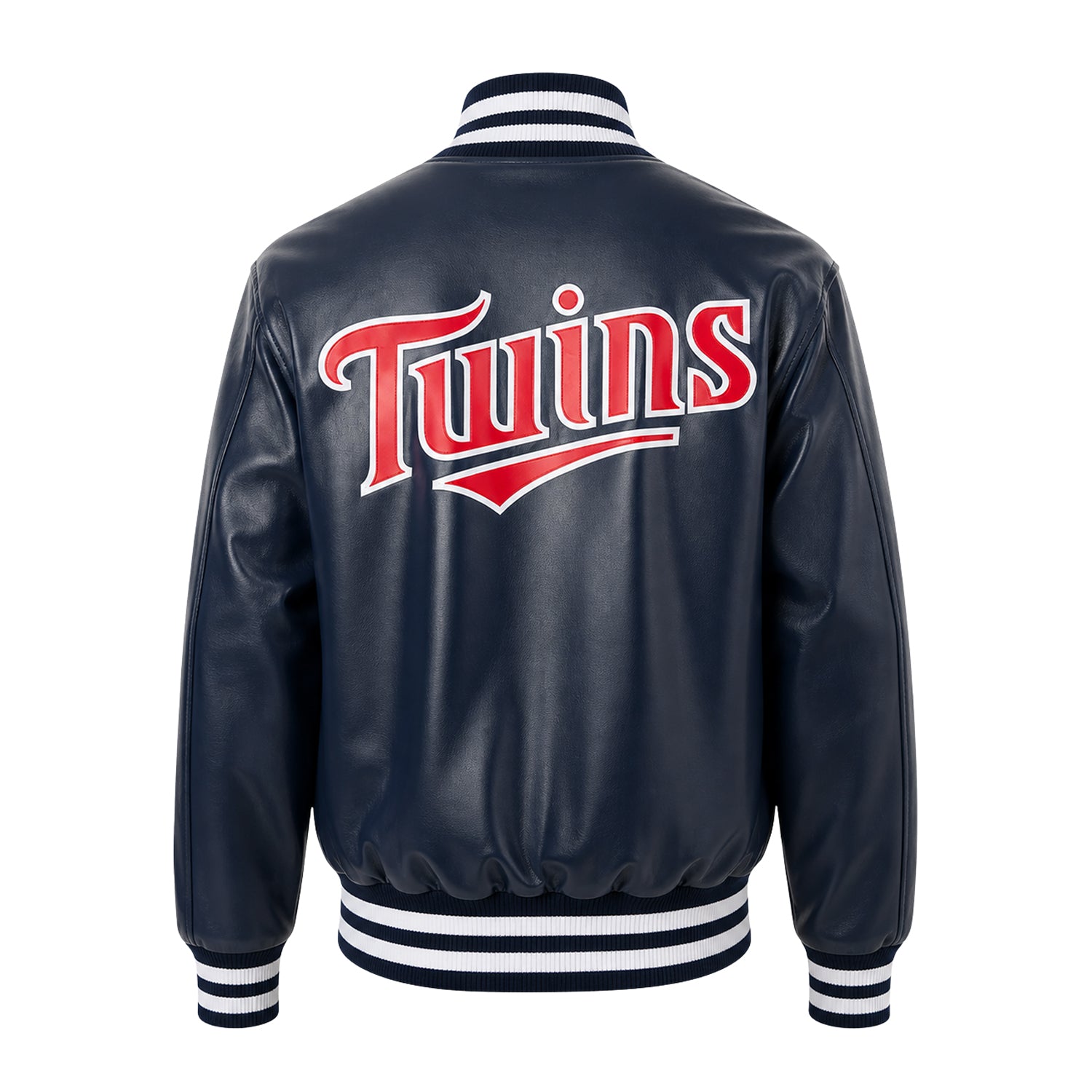 MLB Men's Minnesota Twins Navy Blue Varsity Jacket (Back)